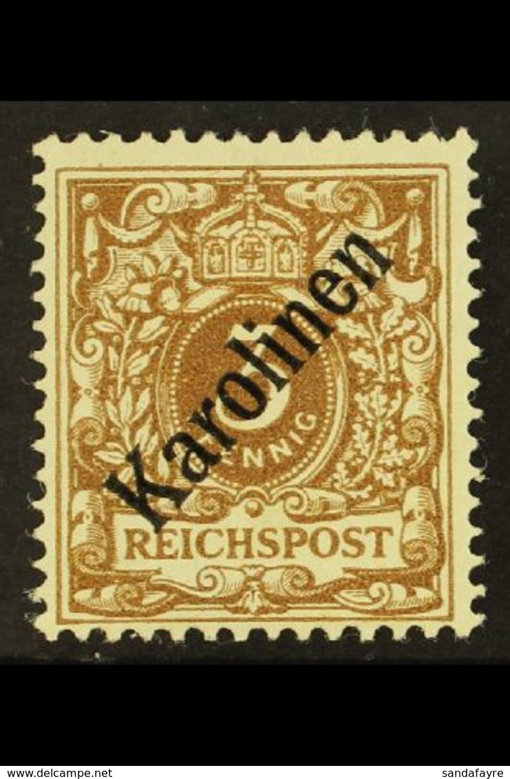 CAROLINE ISLANDS 1899 3pf Grey-brown Overprint Type I (Michel 1 I, SG 1), Fine Mint, Very Fresh. For More Images, Please - Otros & Sin Clasificación