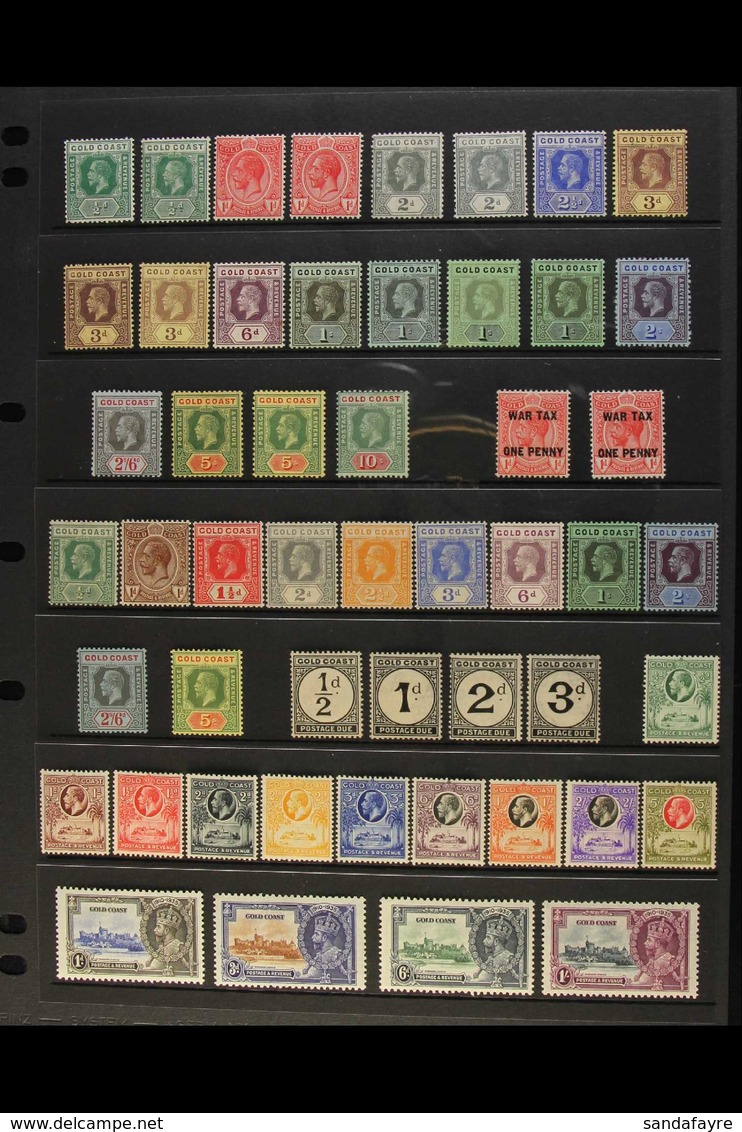 1913-1936 ALL DIFFERENT MINT KGV COLLECTION. A Colourful Mint Selection Presented On A Stock Page That Includes 1913-21  - Côte D'Or (...-1957)