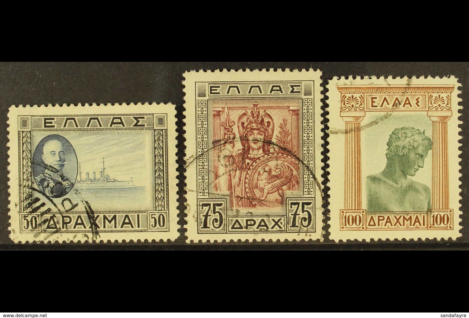 1933 50d, 75d And 100d, SG 475/477, Mi. 369/371, Fine Cds Used. (3) For More Images, Please Visit Http://www.sandafayre. - Sonstige & Ohne Zuordnung