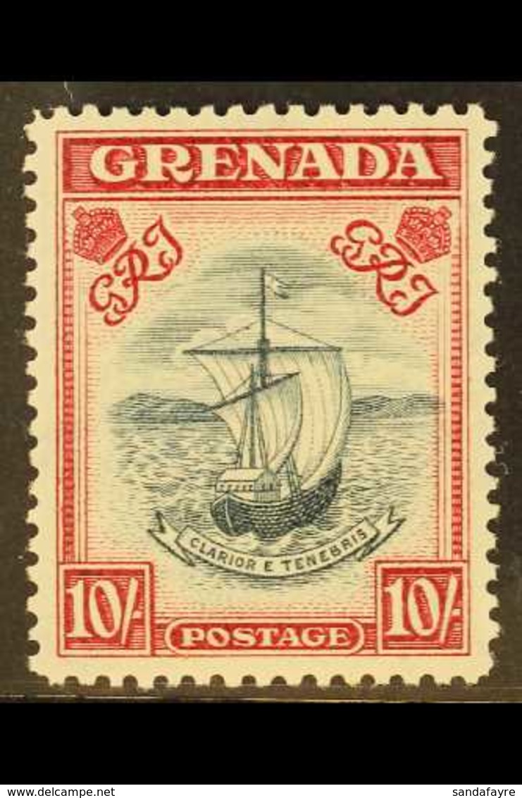 1938-50 10s Slate-blue And Bright Carmine (narrow), Perf 12, SG 163c, Very Fine Mint. For More Images, Please Visit Http - Grenade (...-1974)