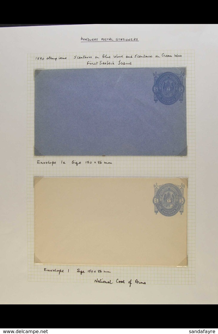POSTAL STATIONERY 1890 - 1894 Comprehensive Used And Unused Collection Of These Attractive Envelopes With 1890 Arms Type - Honduras
