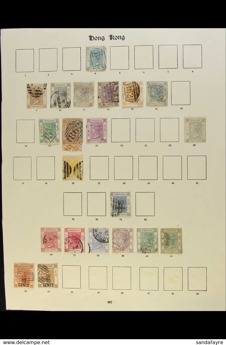 1862-1936 USED COLLECTION Presented On "Imperial" Album Pages. Includes No Wmk 12c, CC Wmk Range To 30c, Useful Surcharg - Other & Unclassified