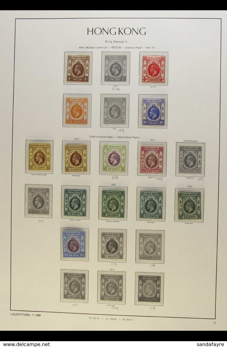 1912-1938 ALL DIFFERENT MINT Collection On "Lighthouse" Hingeless Printed Leaves. With 1912-21 Range To 50c (4 Different - Autres & Non Classés