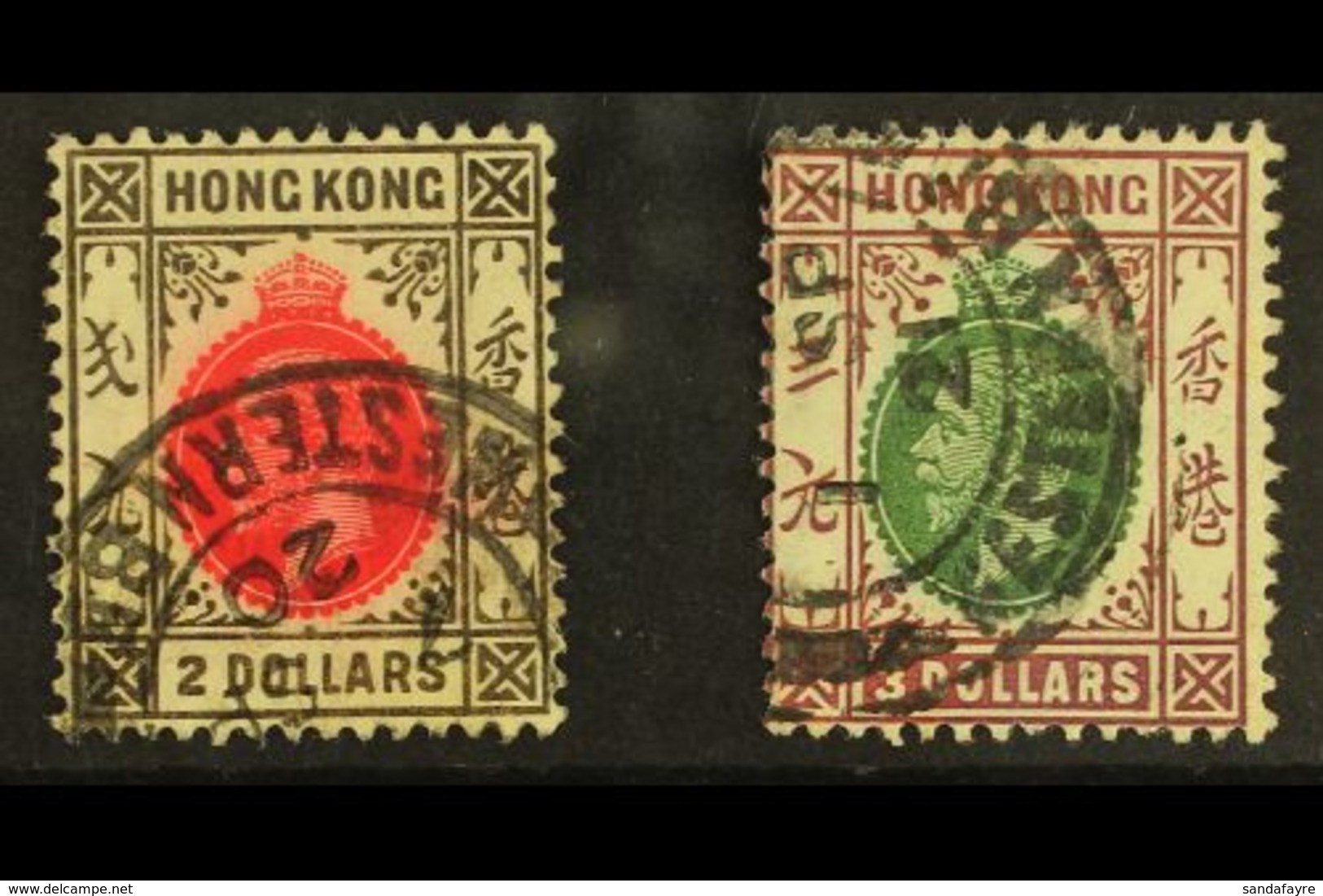 1912-21 (wmk Mult Crown CA) $2 And $3, SG 113/14, Fine Cds Used. (2 Stamps) For More Images, Please Visit Http://www.san - Autres & Non Classés