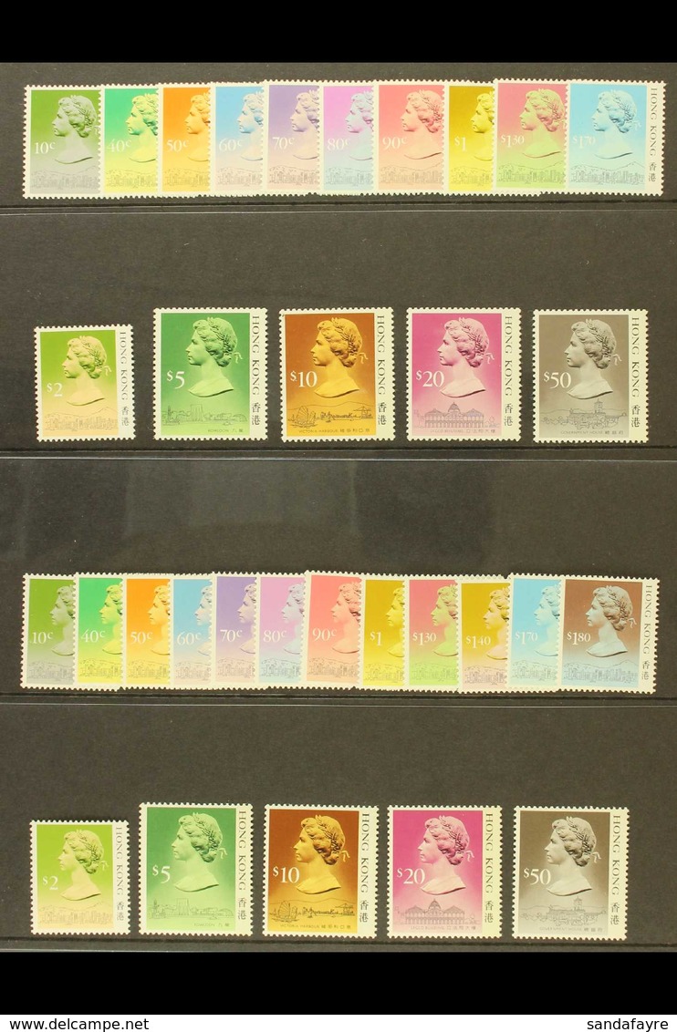 1987-88 Definitive Sets Both Types (with Heavy Shading And Light Shading) Complete, SG 538A/552A And 538B/552B, Never Hi - Altri & Non Classificati