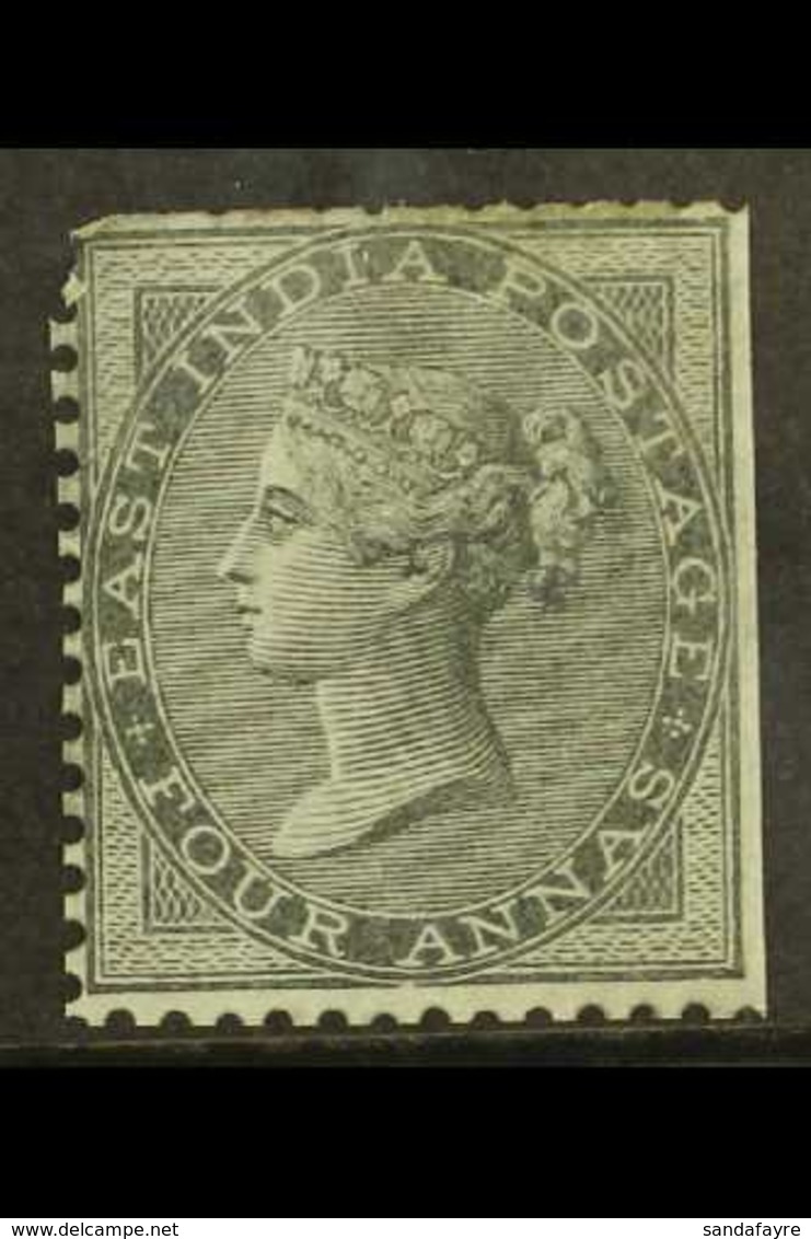 1855 4a Black On Blued Paper, SG 35, Unused. Trimmed To 2 Sides & Other Faults, Cat £1000. For More Images, Please Visit - Other & Unclassified