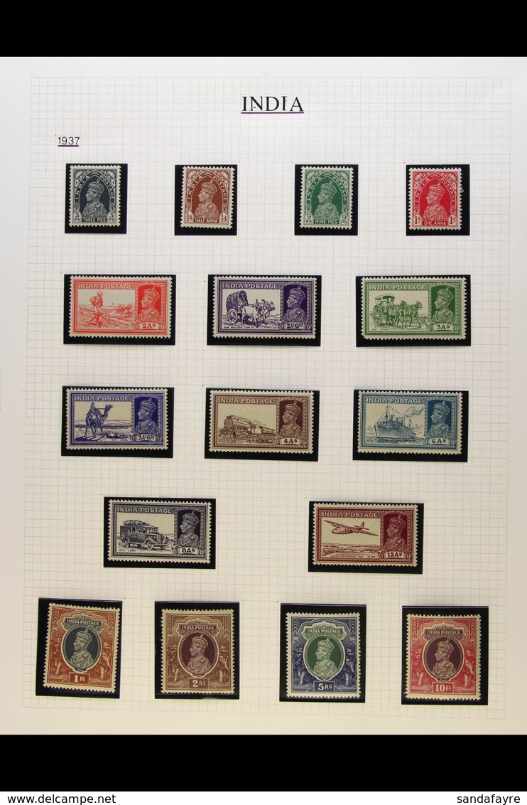 1937-52 KGVI  MINT COLLECTION Presented In Mounts On Pages, Inc 1937-40 Set To 10r, 1940-43 Set, 1946 Victory Set & 1949 - Sonstige & Ohne Zuordnung