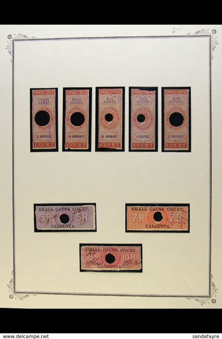 REVENUES - SMALL CAUSE COURT An All Different Used Group On An Album Page With 1868 3a, 4a, 6a, 1r, And 2r Tall Types, B - Sonstige & Ohne Zuordnung