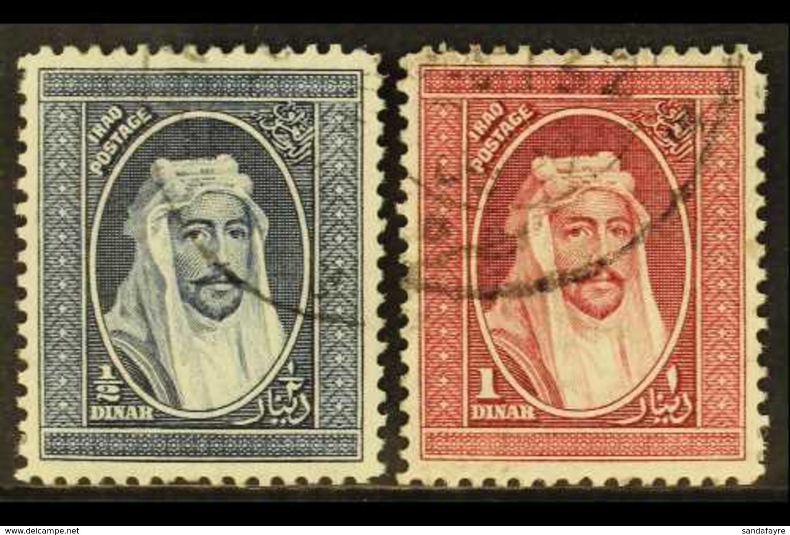 1932 ½d Deep Blue And 1d Claret Amir, SG 153/4, Very Fine Cds Used, Each With RPS Certificate. For More Images, Please V - Iraq