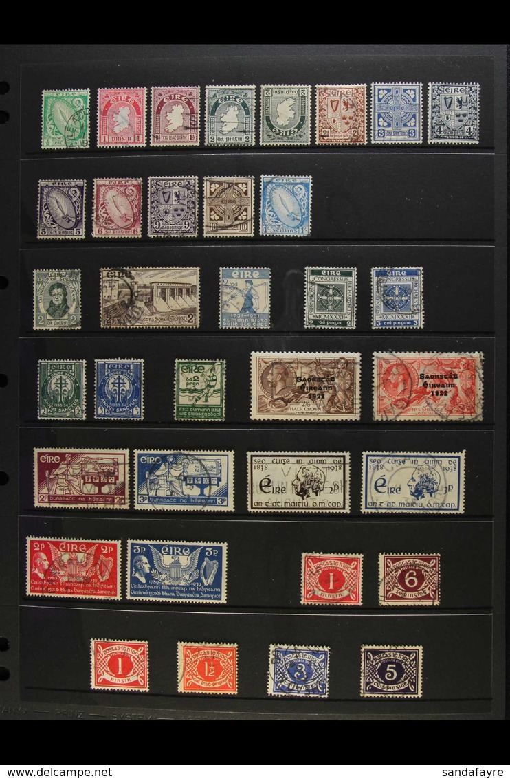 1922-1960 USED COLLECTION Presented On Stock Pages. Includes 1922 Definitive Set Plus 2d Inverted Watermark, 1935 2s6d & - Other & Unclassified