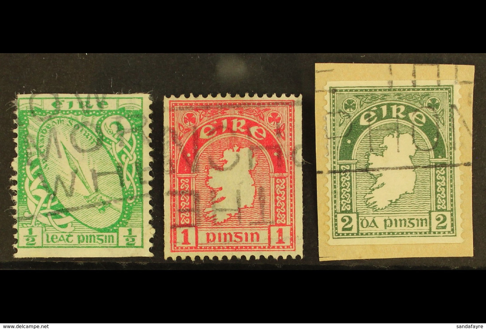 1934 COIL STAMPS ½d, 1d And 2d, SG 71a, 72c, 74a, Fine Slogan Cancels Used. (3) For More Images, Please Visit Http://www - Otros & Sin Clasificación