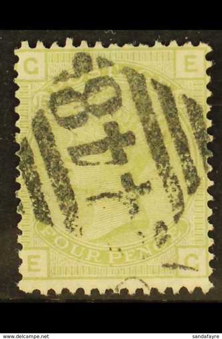 GB USED IN 1873-80 4d Sage-green, SG 153, Plate 15, With "448" In Diamond Cancel (Wexford). For More Images, Please Visi - Autres & Non Classés