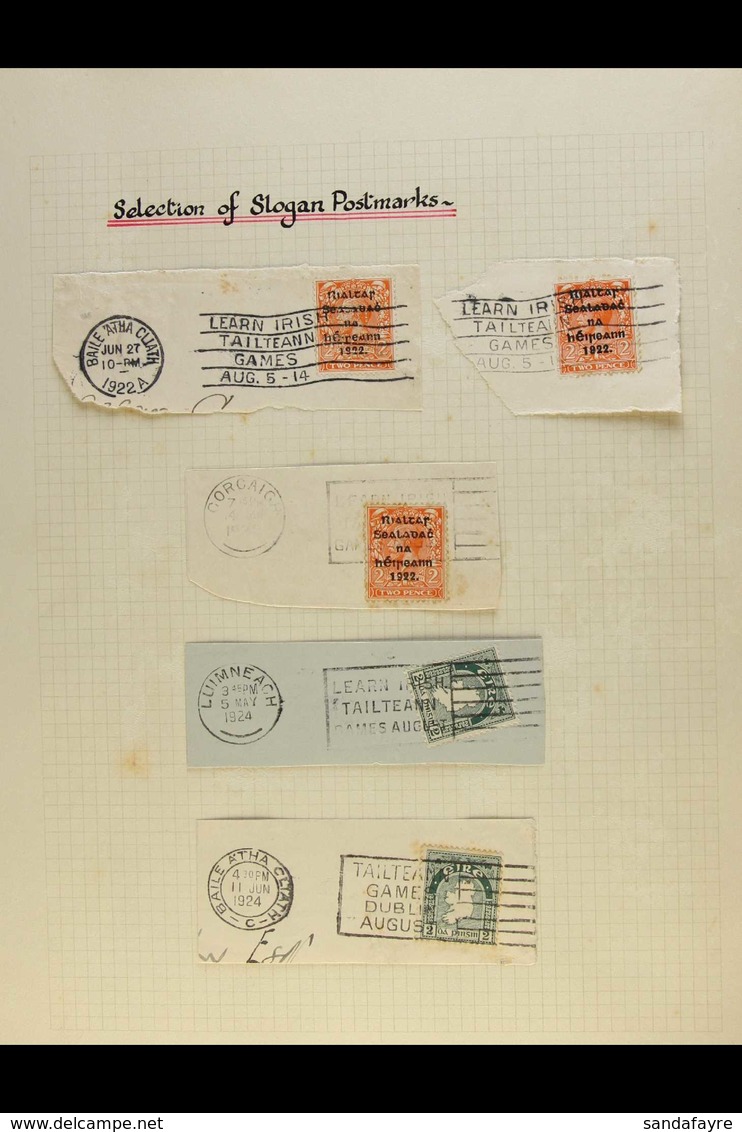 SLOGAN POSTMARKS COLLECTION 1922-57 An Interesting Collection Of Mainly Stamps On Pieces, And A Few Covers, Incl. 1922 O - Autres & Non Classés