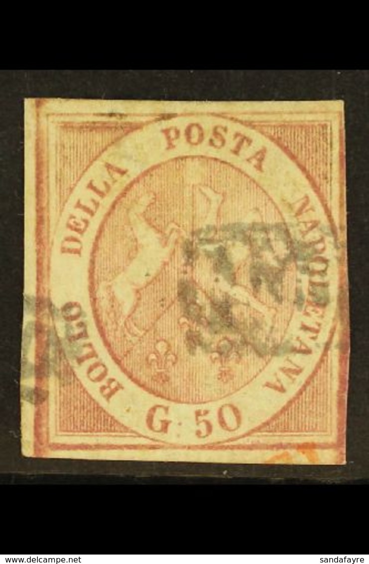 NAPLES 1858 50gr Brownish Red, Sass 14, Fine Used With Just Clear To Ample Margins All Round, Clear Impression And Light - Non Classés