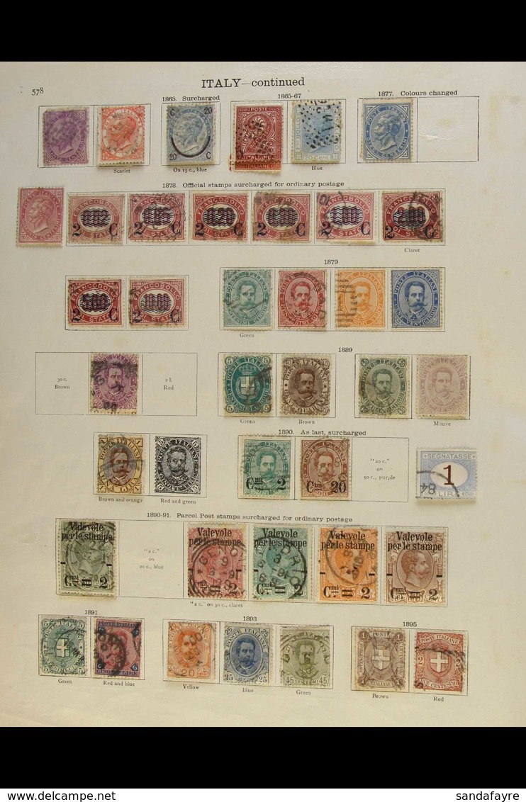 1863-1936 OLD COLLECTION On Leaves, Mint & Used Mostly All Different Stamps, Inc 1863-77 To 2L Used, 1878 Surcharges Set - Non Classés