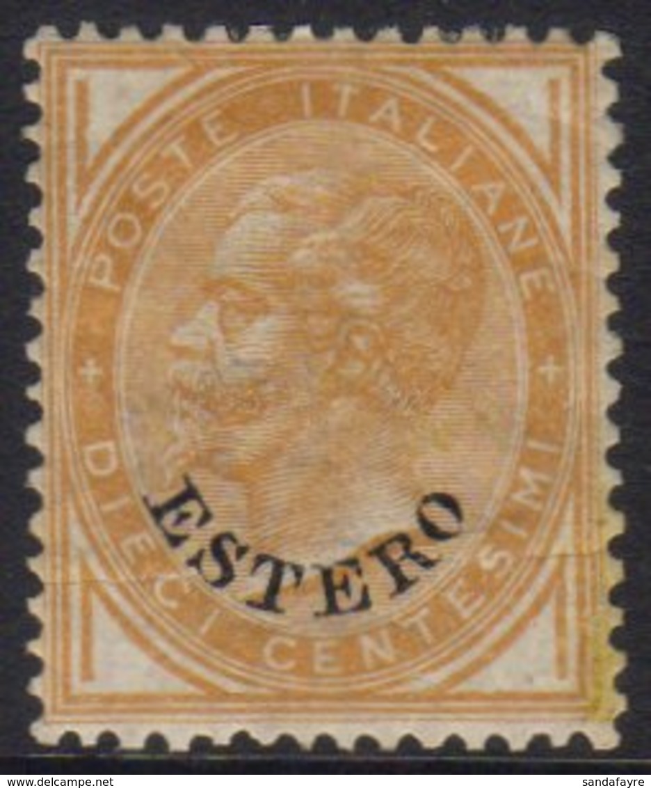 LEVANT - GENERAL ISSUES 1874 10c Orange-buff (SG 4, Sass 4) Fresh Mint. Repaired, But An Attractive, Nicely Centred Spac - Autres & Non Classés