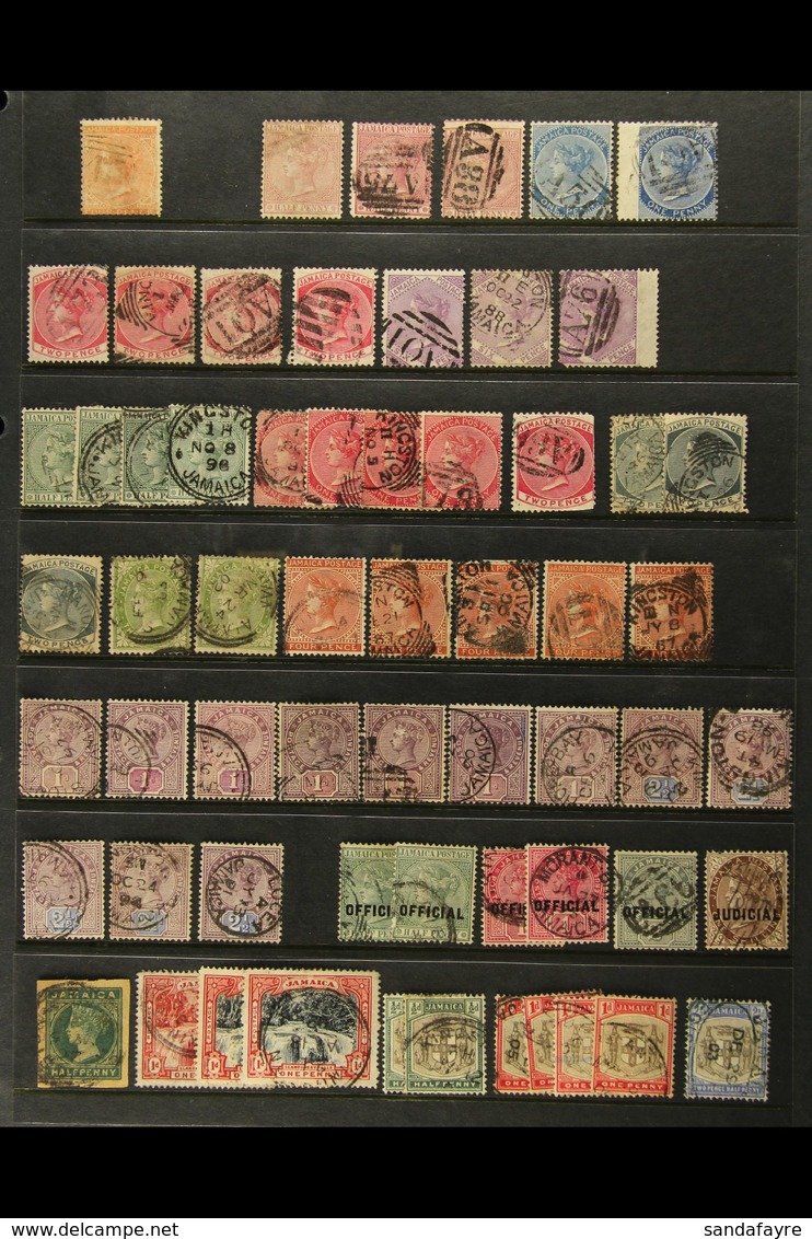 1860-1958 MINT & USED RANGES On Stock Pages, Inc 1850-70 4d Used, 1938-52 Vals To 10s Both Perf Types NHM And Set Used,  - Jamaica (...-1961)