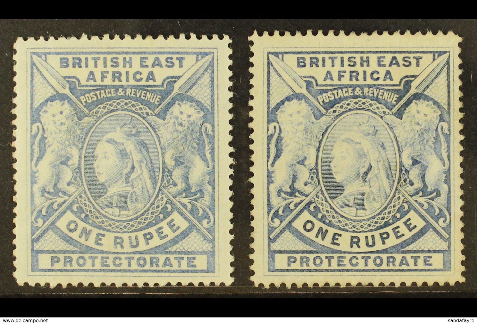 1897-1901 1r Grey-blue And 1r Dull Blue, SG 92/92a, Mint. (2 Stamps) For More Images, Please Visit Http://www.sandafayre - Vide