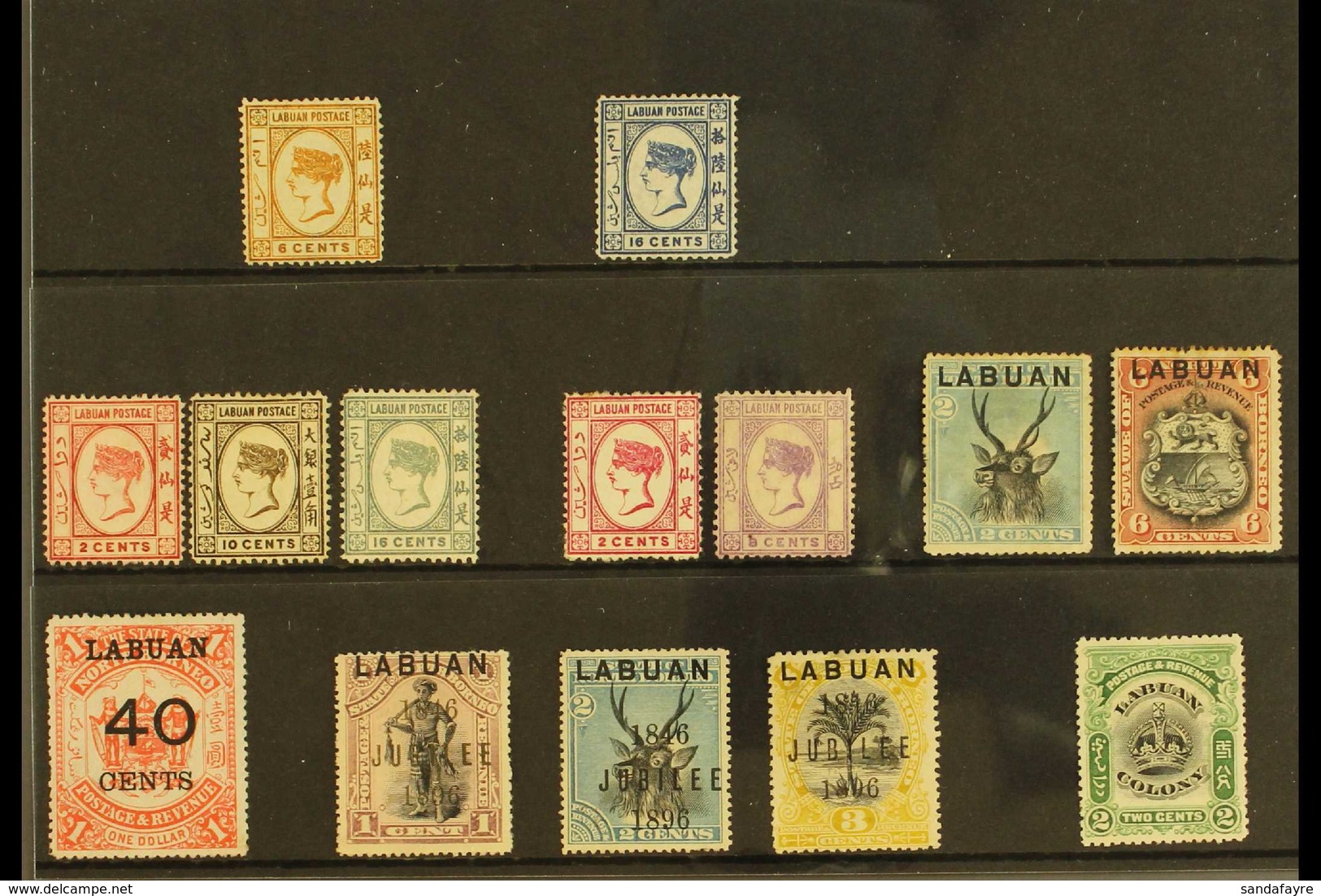 1879-1903 UNUSED SELECTION Presented On A Stock Card. Includes 1879 6c & 16, 1885-86 2c, 10c & 16c, 1892-93 2c & 8c, 189 - Nordborneo (...-1963)