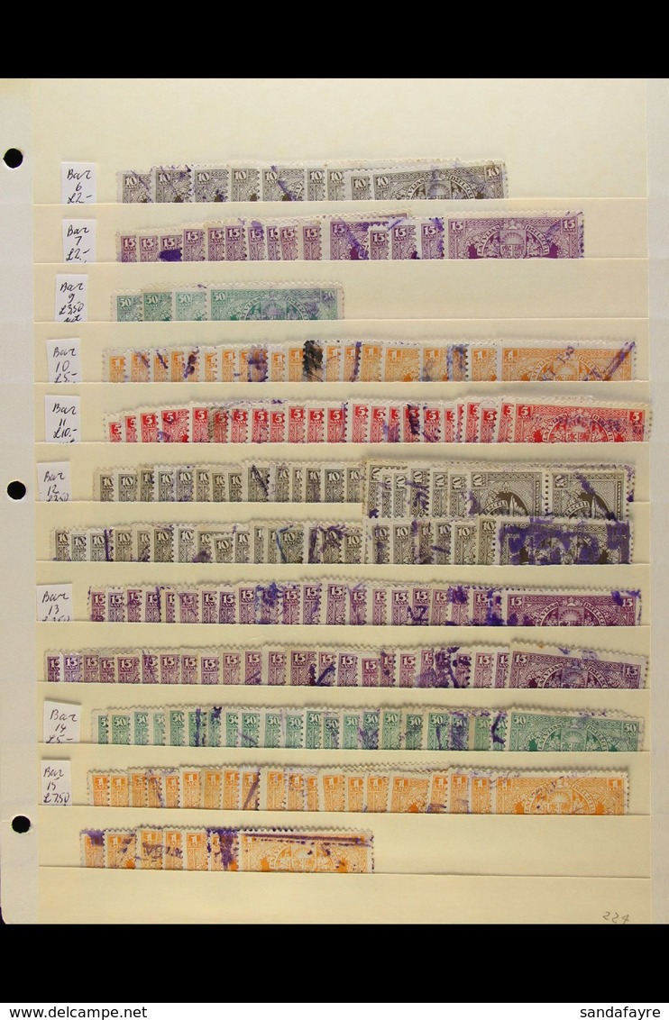 RAILWAY STAMPS 1923-1928 Used Accumulation Of Local Railway Stamps Presented On Stock Pages, Inc 1923 Wmk Lines Values T - Lettonie