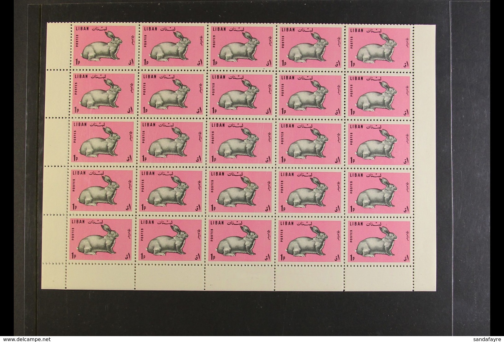 1965 Animals Complete Set, SG 884/86, Never Hinged Mint COMPLETE SHEETS Of 50, Very Fresh, Cat ££285+. (3 Sheets = 150 S - Libanon