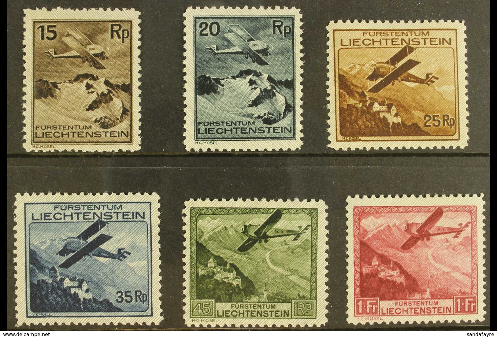 1930 AIRS Complete Set (Mi 108/13, SG 110/15) Fine Fresh Mint. (6 Stamps) For More Images, Please Visit Http://www.sanda - Sonstige & Ohne Zuordnung