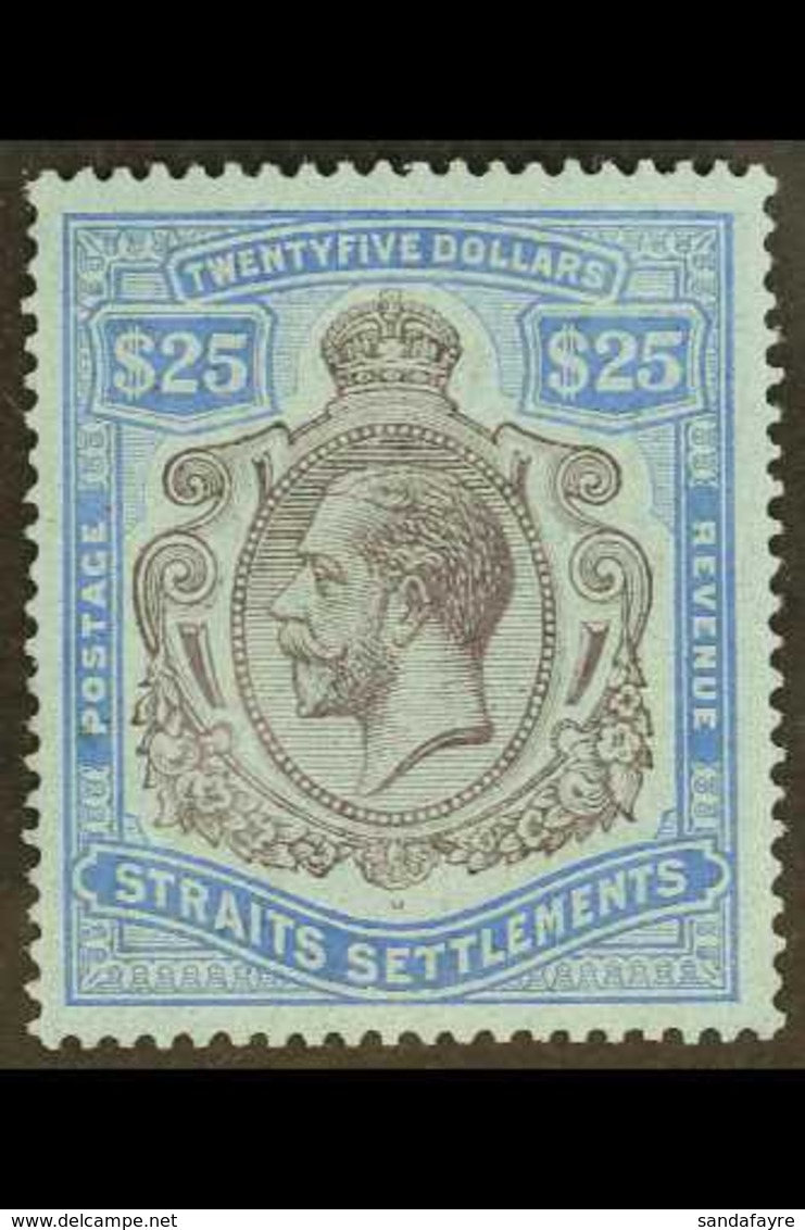 1921-33 $25 Purple & Blue/blue, SG 240b, Part OG & Tiny Thin. Elusive Issue For More Images, Please Visit Http://www.san - Straits Settlements