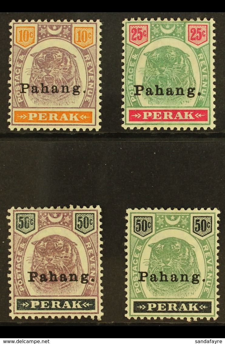 PAHANG 1898 "Tiger" Set To 50c, SG 19/22, Very Fine And Fresh Mint. Trivial Gum Faults On 50c, Brilliant Colours.  (4 St - Autres & Non Classés