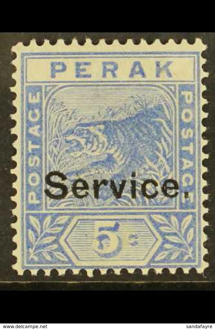 PERAK OFFICIAL 1894 5c Blue Tiger, SG O10, Never Hinged Mint. Fresh And Lovely. For More Images, Please Visit Http://www - Other & Unclassified