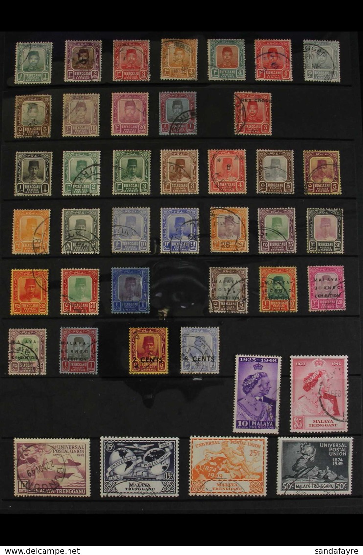 TRENGGANU 1910-1963 ALL DIFFERENT USED COLLECTION. With 1910-19 Range To $1; 1921-41 (Mult Script CA) Set To $1; 1922 Ma - Sonstige & Ohne Zuordnung