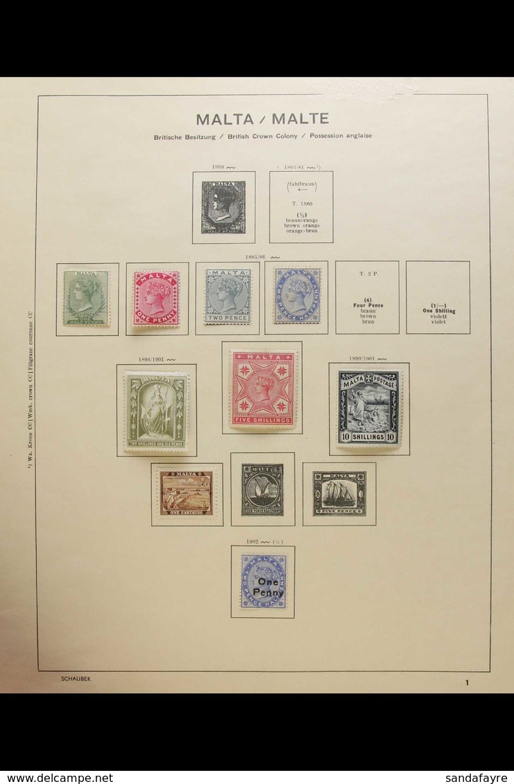 1885-1973 SUPERB  MINT ONLY COLLECTION Lovely Fresh Mint Collection With Many Complete Sets And Better Values House In A - Malta (...-1964)