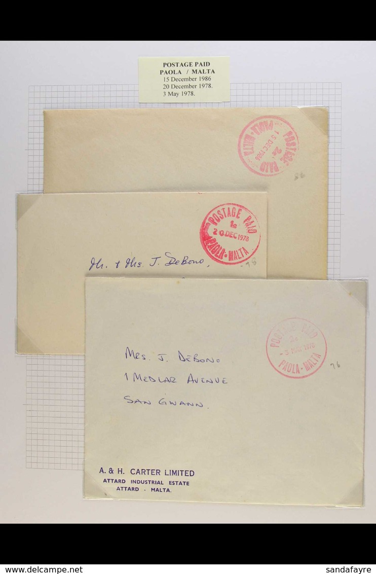 1950's-1970's COVERS HOARD. An Interesting Accumulation Of Philatelic Covers In A Box, Inc Commercial Mail, Covers With  - Malte (...-1964)