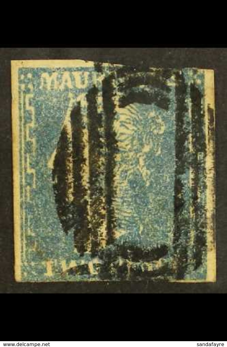 1859 2d Blue "DARDENNE", SG 43a, Used With Two Plus Margins, Design Cut Into At Top Right, And With Repaired Tear At Foo - Maurice (...-1967)