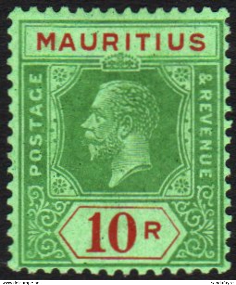 1921-34 10r Green & Red On Emerald, Die II, Wmk Script CA, SG 241, Fine Mint. For More Images, Please Visit Http://www.s - Maurice (...-1967)