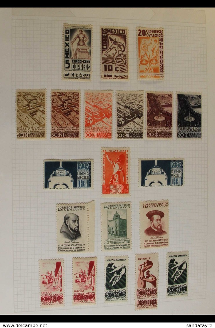 1935-1989 VFM / NHM COLLECTION WITH MULTIPLES. An Attractive Collection Of Very Fine Mint Postage Issues In An Album Wit - Mexique