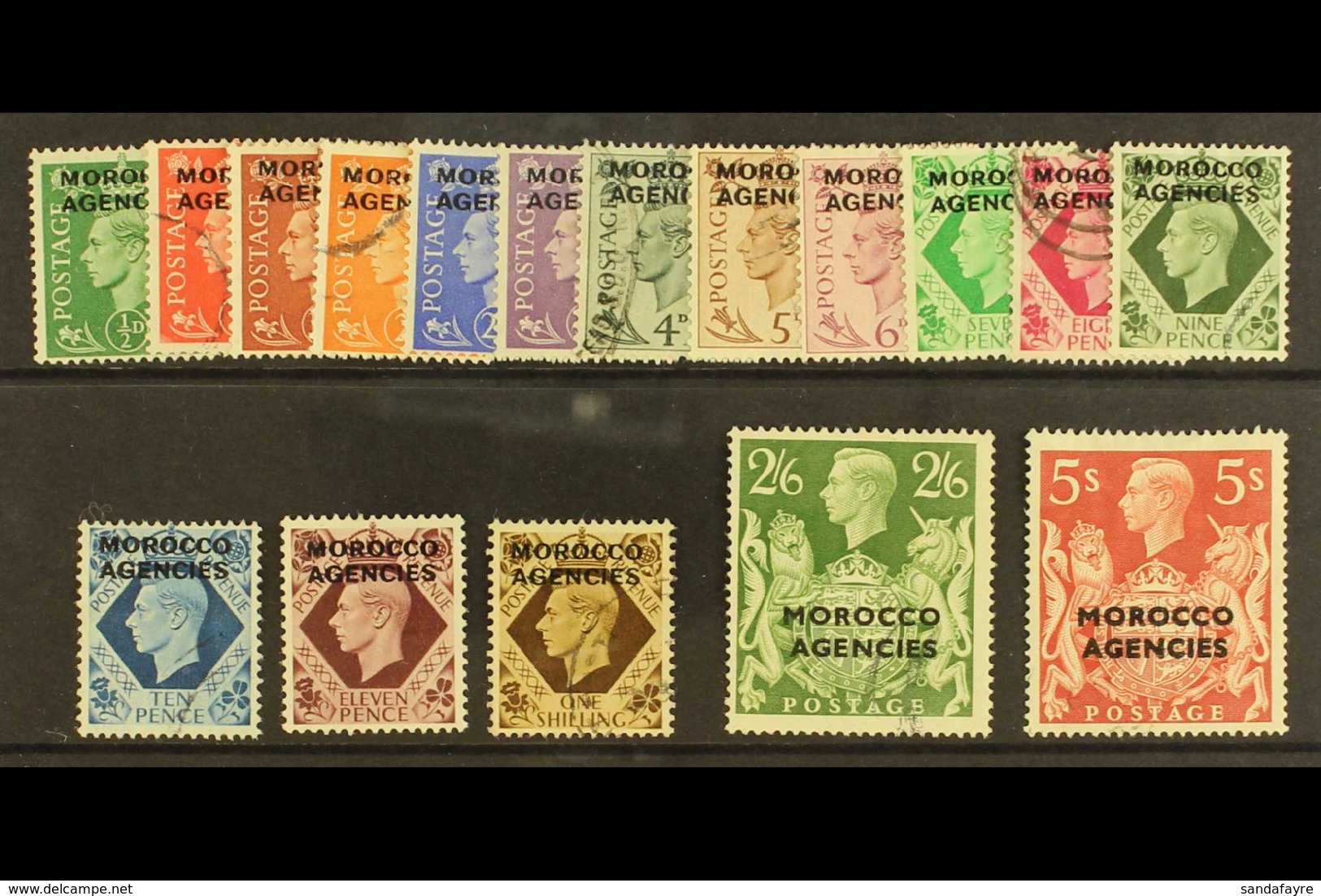 BRITISH CURRENCY 1949 Complete Definitive Set, SG 77/93, Very Fine Used. (17 Stamps) For More Images, Please Visit Http: - Sonstige & Ohne Zuordnung
