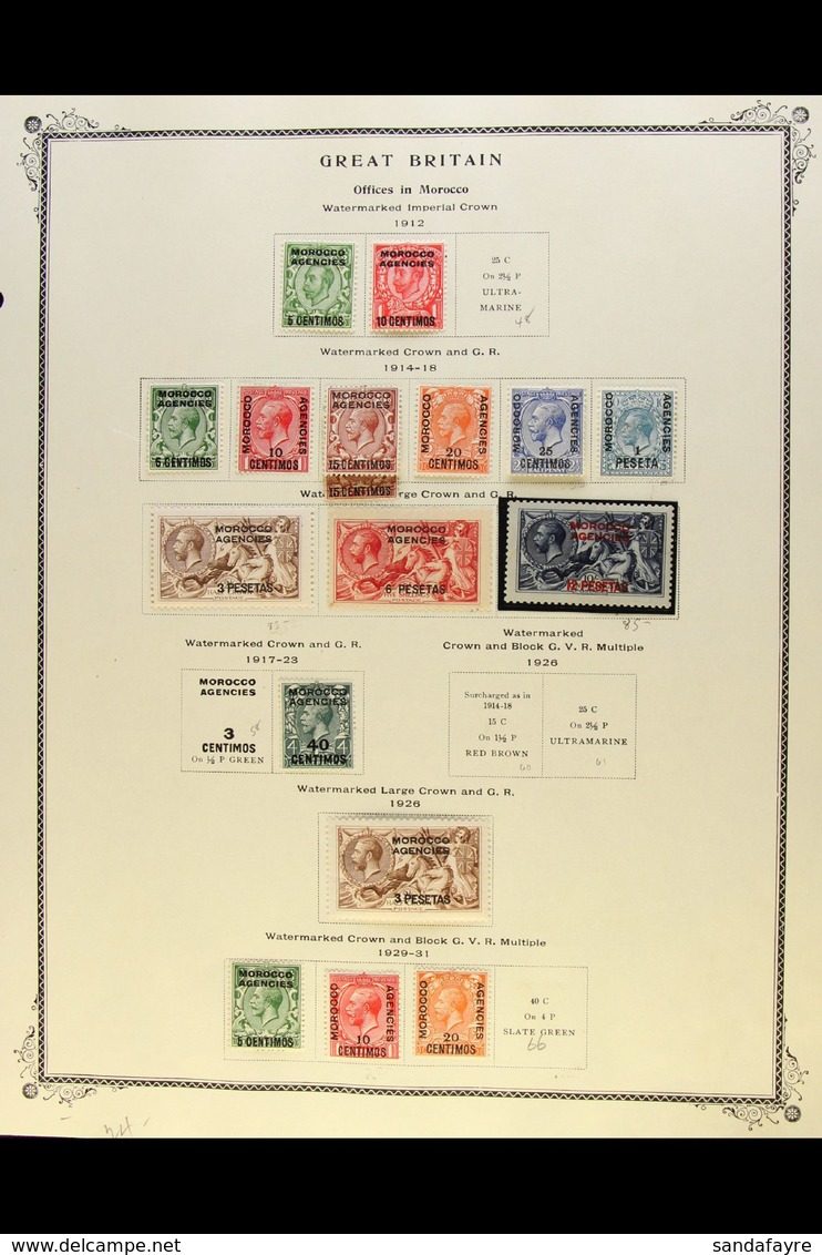 SPANISH CURRENCY 1912-1955 Fresh Mint And Fine Used Collection On Printed Pages. Note 1914-26 To 3p On 2s6d (2 Different - Autres & Non Classés