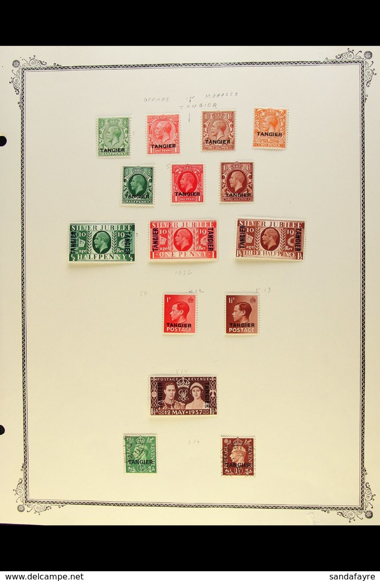 TANGIER 1927-1957 Mint And Used Collection On Album Pages, Generally Very Fine Condition. Note KGV Complete Run Mint (SG - Autres & Non Classés