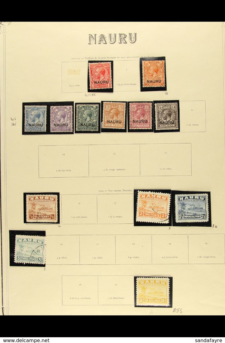1916-73 MINT & USED COLLECTION Inc 1916-23 KGV Opt'd Defin Range To 6d Used & 9d Unused, 1924-48 Freighter Range To 10s  - Nauru