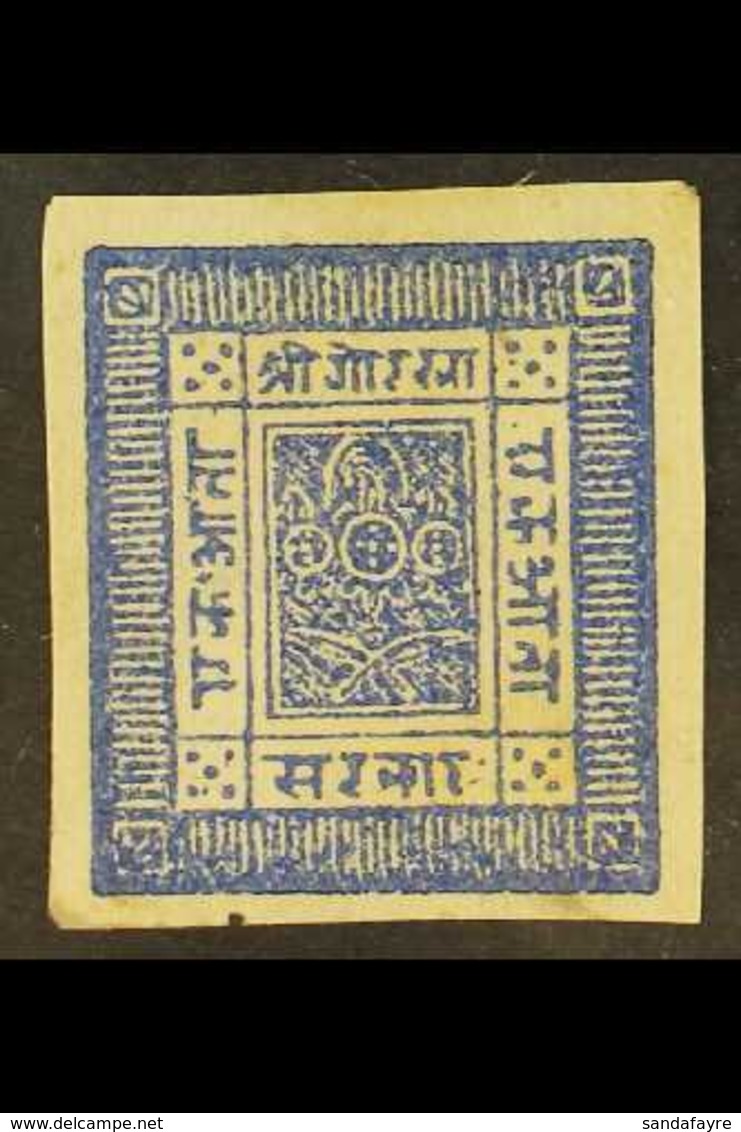 1881-85 1a Ultramarine, Imperf On White Wove Paper (SG 4, Scott 4, Hellrigl 4), Fine Unused With 4 Good Margins. For Mor - Népal