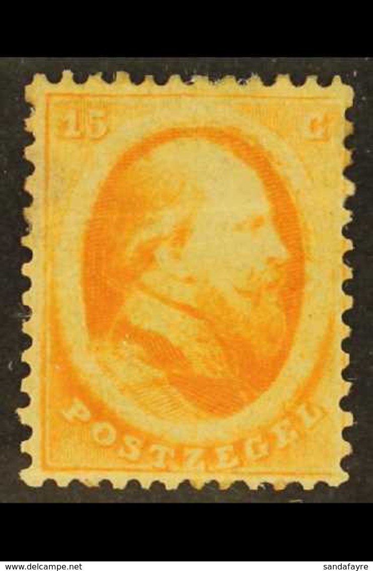 1864 15c Orange (NVPH 6, SG 10) Mint With Large Part Original Gum, Horizontal Crease. For More Images, Please Visit Http - Other & Unclassified