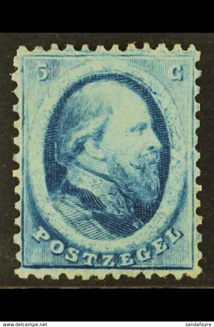 1864 5c Blue (NVPH 4, SG 8) Mint, Regummed But Terrific Appearance. For More Images, Please Visit Http://www.sandafayre. - Other & Unclassified