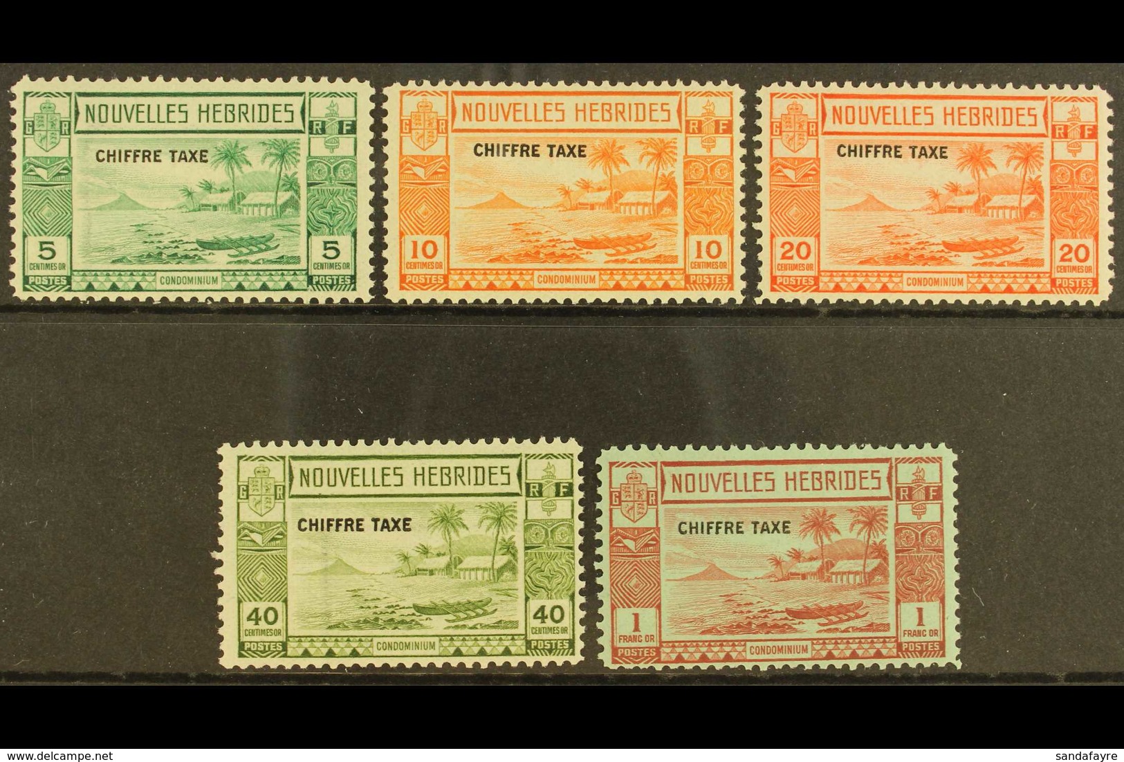 FRENCH POSTAGE DUE 1938 Complete Set, SG FD65/FD69, Fine Mint. (5 Stamps) For More Images, Please Visit Http://www.sanda - Sonstige & Ohne Zuordnung