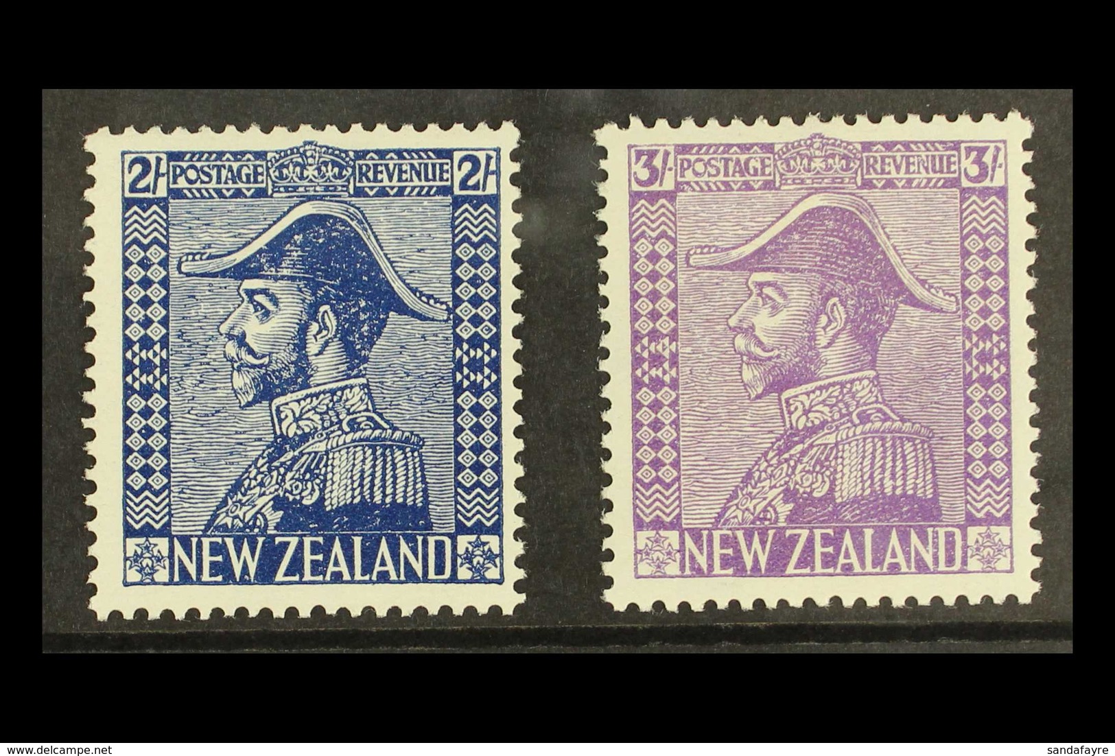 1926-34 2s Deep Blue (inv Wmk) And 3s Mauve SG 466a/67, Fine Mint. (2 Stamps) For More Images, Please Visit Http://www.s - Sonstige & Ohne Zuordnung