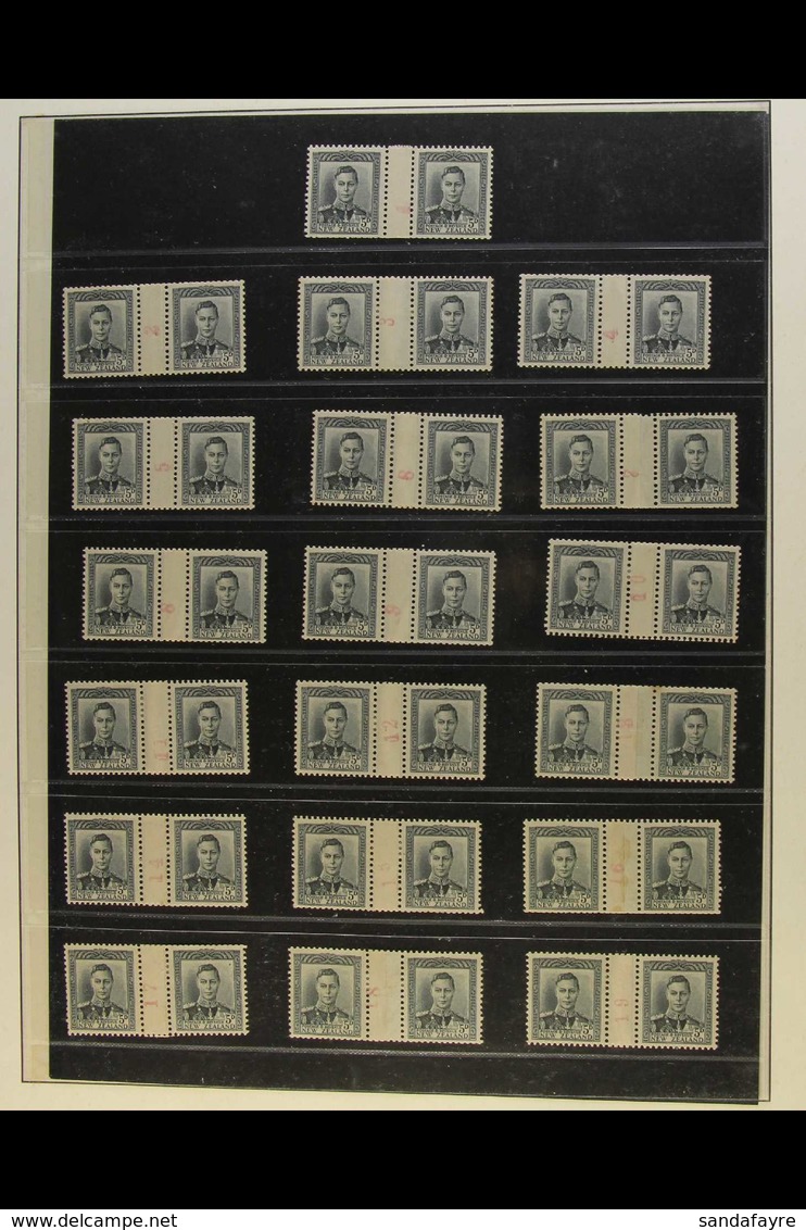 1938-52 COUNTER-COIL PAIRS WITH RUBBER- STAMPED NUMBERS. AN EXCEPTIONAL COLLECTION Of Mint (chiefly Never Hinged) King G - Sonstige & Ohne Zuordnung