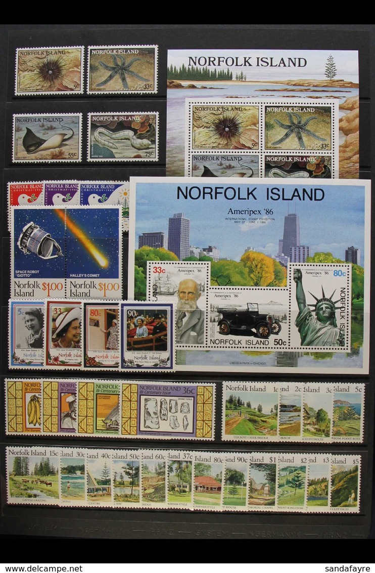 1980-2007 EXTENSIVE NHM COLLECTION. A Beautiful Collection With Over A Hundred Complete Commemorative & Definitive Sets, - Isla Norfolk