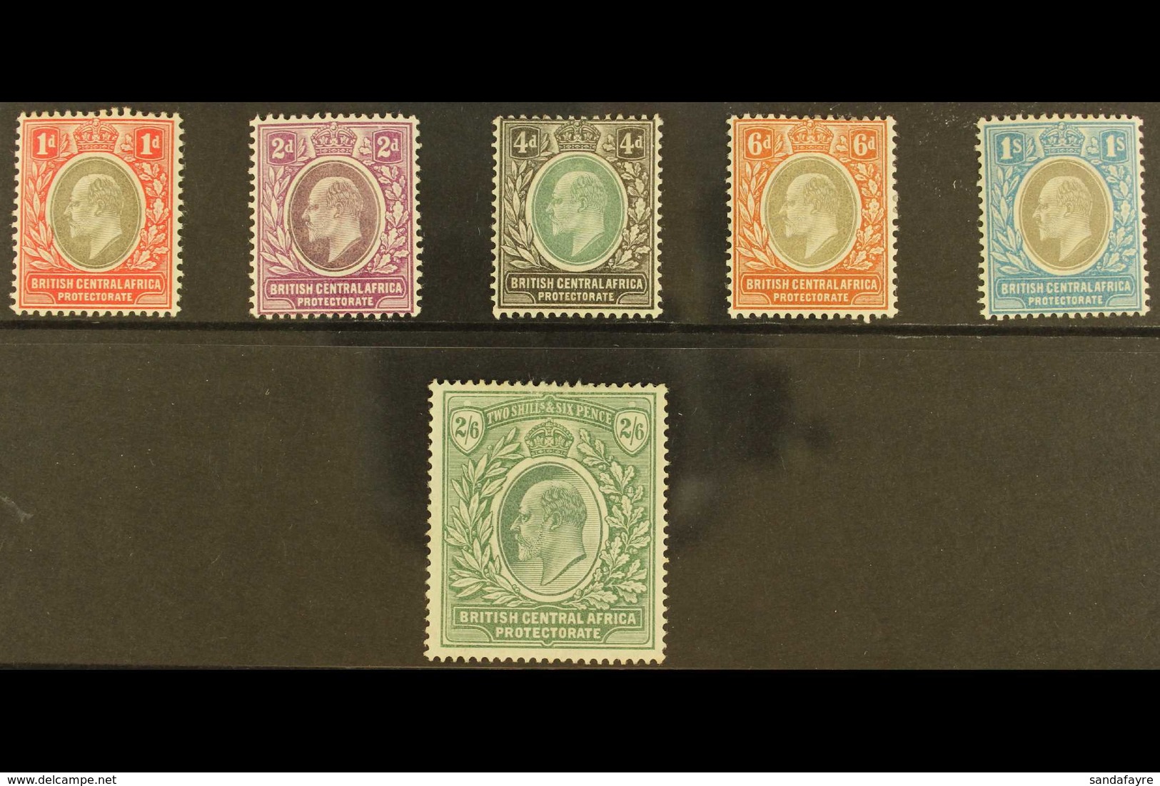 1903-04 KEVII Set To 2s6d, SG 59/63, Fine Mint. Fresh And Attractive. (6 Stamps) For More Images, Please Visit Http://ww - Nyasaland (1907-1953)