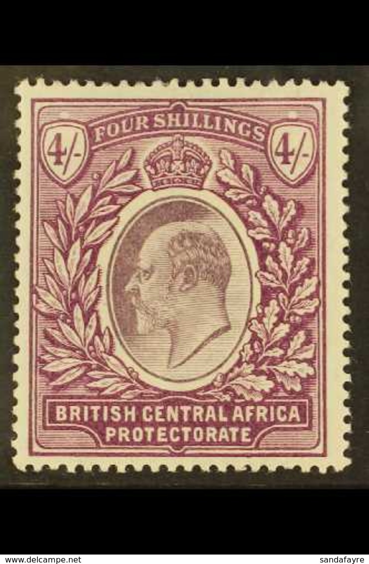 1903-04 KEVII 4s Dull And Bright Purple, SG 64, Very Fine Mint. For More Images, Please Visit Http://www.sandafayre.com/ - Nyassaland (1907-1953)