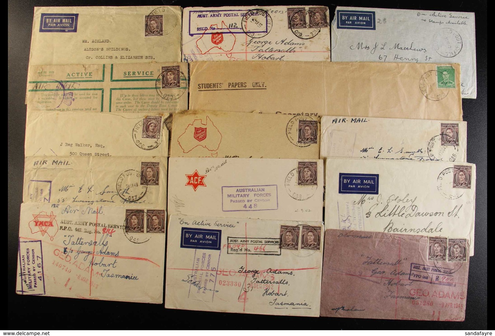 WW2 AUSTRALIAN FORCES - ZERO PREFIXES - FIELD POST OFFICES A Fine Collection Of Covers Back To Australia, Or One To NZ,  - Papua New Guinea