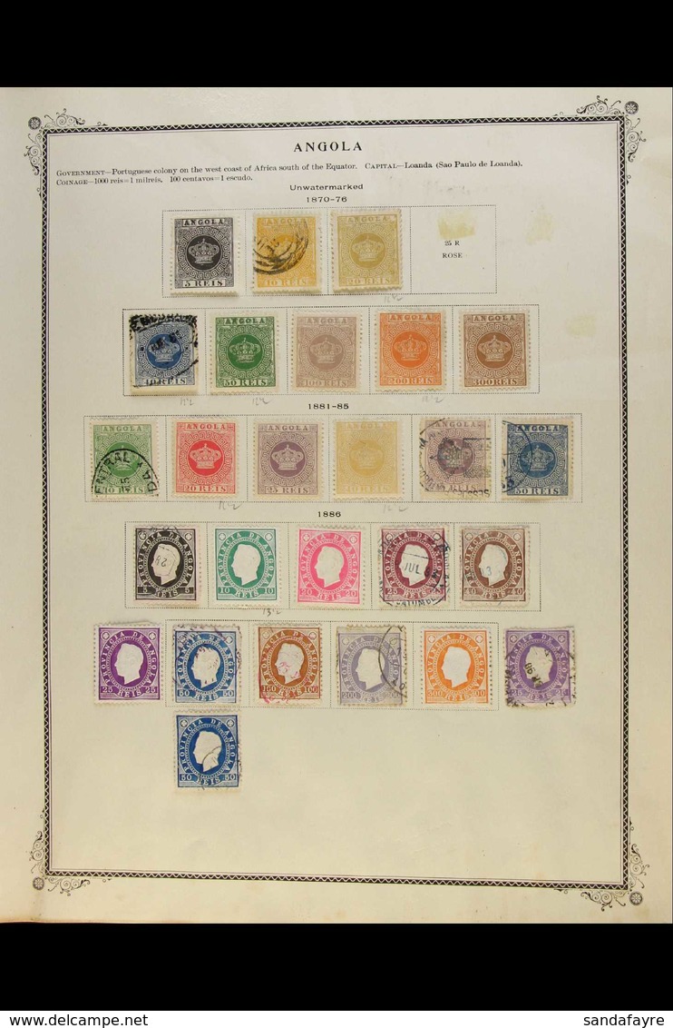 ANGOLA 1875-1950 Fine Mint And Used Collection On Printed Album Pages With Many Complete Sets And Better Values Noted In - Autres & Non Classés